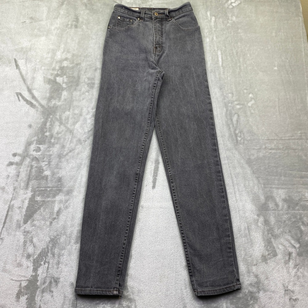 VTG Levi Strauss Ladies Fit High Waisted Grey Wash Denim Jeans Sz 7x30 Fits 22"
